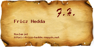 Fricz Hedda névjegykártya